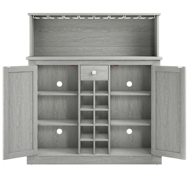 Buffet-bar en bois de style campagnard de 119 cm