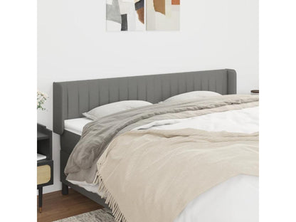 Cadre de lit en tissu, 203 x 16 x 78 cm, gris