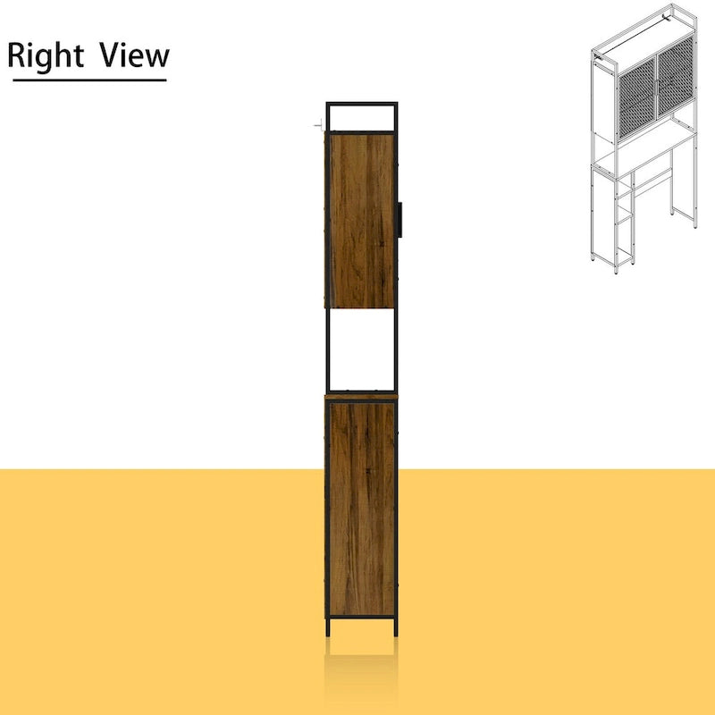 Étagère de rangement à plusieurs niveaux pour salle de bain à suspendre au-dessus des toilettes
