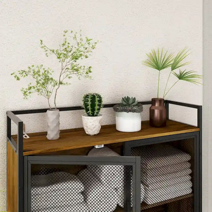 Étagère de rangement à plusieurs niveaux pour salle de bain à suspendre au-dessus des toilettes