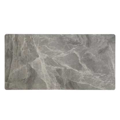 Table de salle à manger en pierre frittée, table de cuisine rectangulaire moderne grise de 63 pouces