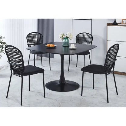 Chaise Sennit, lot de 4, chaise de salle à manger, chaise de café, convient pour la salle à manger et le salon.