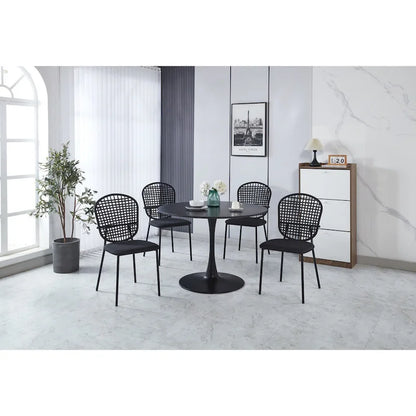 Chaise Sennit, lot de 4, chaise de salle à manger, chaise de café, convient pour la salle à manger et le salon.