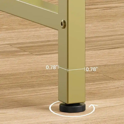 Console, table d'entrée à 2 niveaux avec rangement, table d'appoint étroite en forme de V