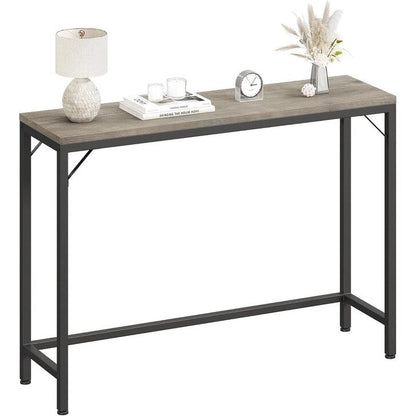 Console, table d'entrée à 2 niveaux avec rangement, table d'appoint étroite en forme de V