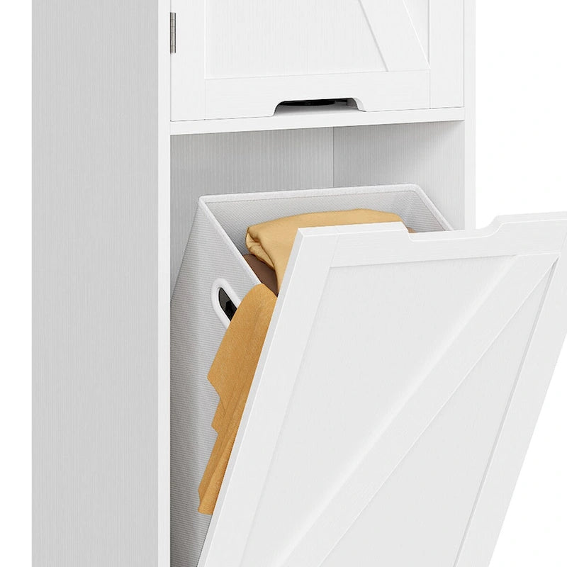 Panier à linge inclinable Moasis 53H avec étagères et panier réglables