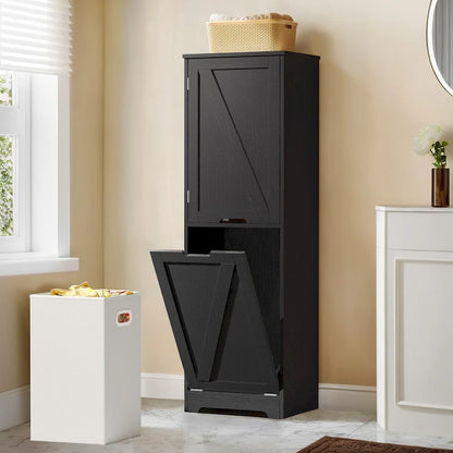 Panier à linge inclinable Moasis 53H avec étagères et panier réglables