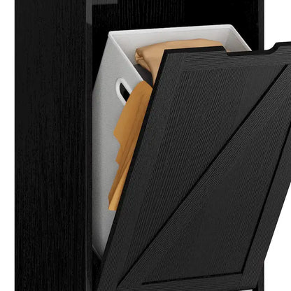 Panier à linge inclinable Moasis 53H avec étagères et panier réglables