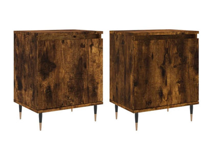 Ensemble de 2 panneaux en bois d'ingénierie, 40 x 30 x 50 cm, marron