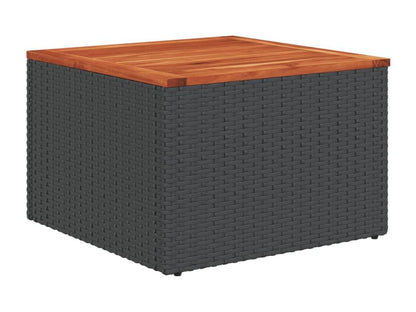 Ensemble de mobilier de jardin 8 pièces en résine tressée avec coussins, noir