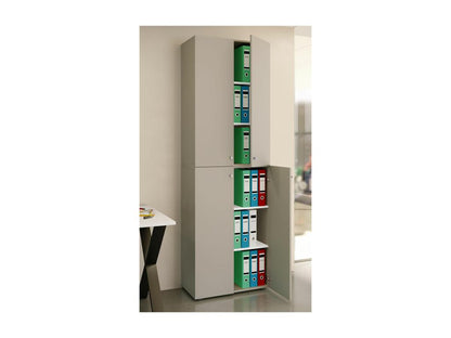 Armoire 6 portes, grise