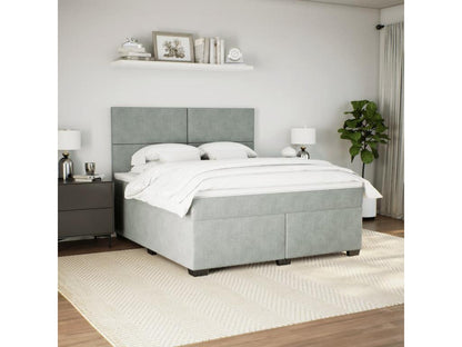 Matelas en velours, 180 x 200 cm, gris