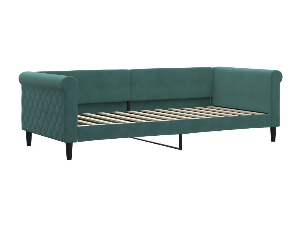 Matelas en velours, 90 x 200 cm, vert