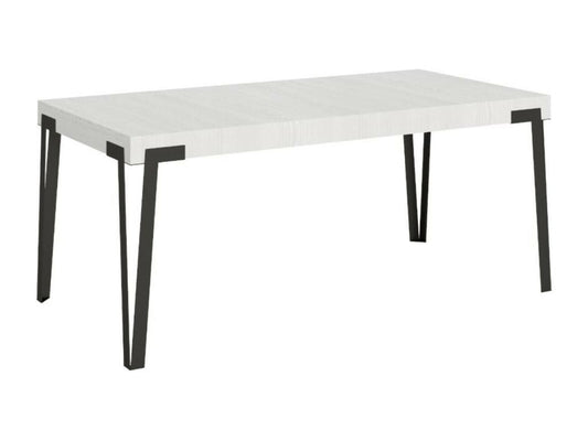 Table en métal, blanche