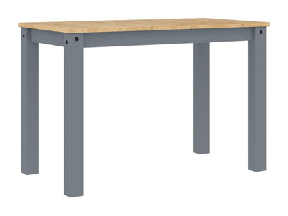 Table en bois massif, 117 x 60 x 75 cm, grise