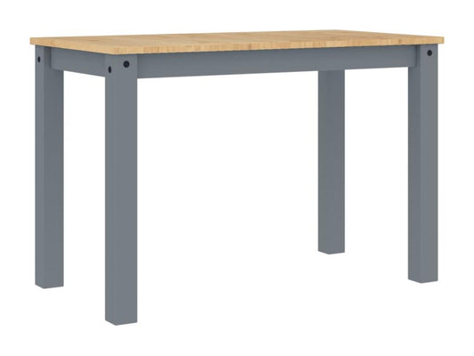 Table en bois massif, 117 x 60 x 75 cm, grise