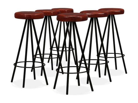 Ensemble de 7 pièces en cuir, marron