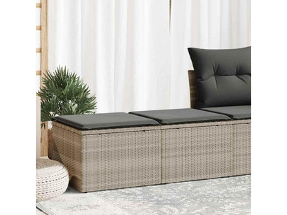 Ensemble de mobilier de jardin 2 pièces avec coussins, gris