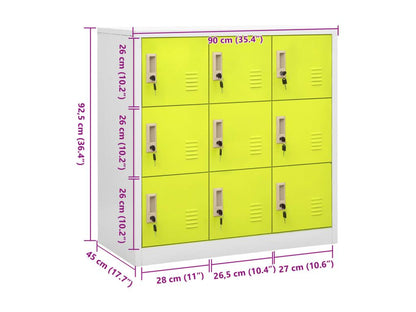 Armoire, 90 x 45 x 92,5 cm, grise