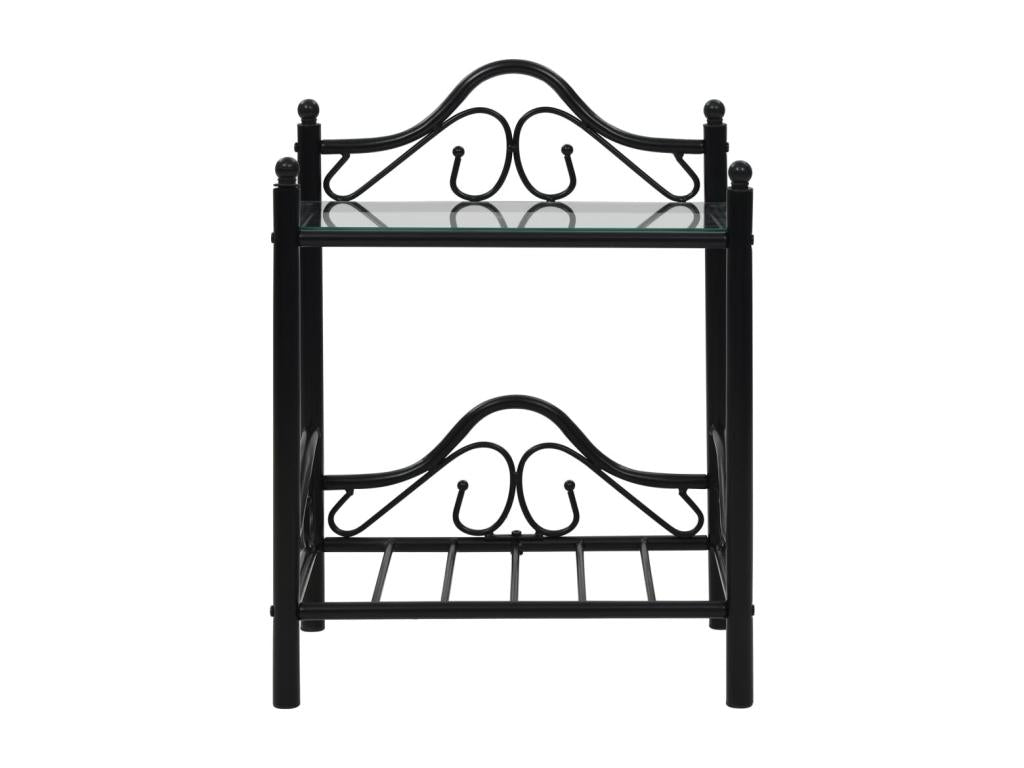 Table en 2 parties, 45 x 30,5 x 60 cm, noire