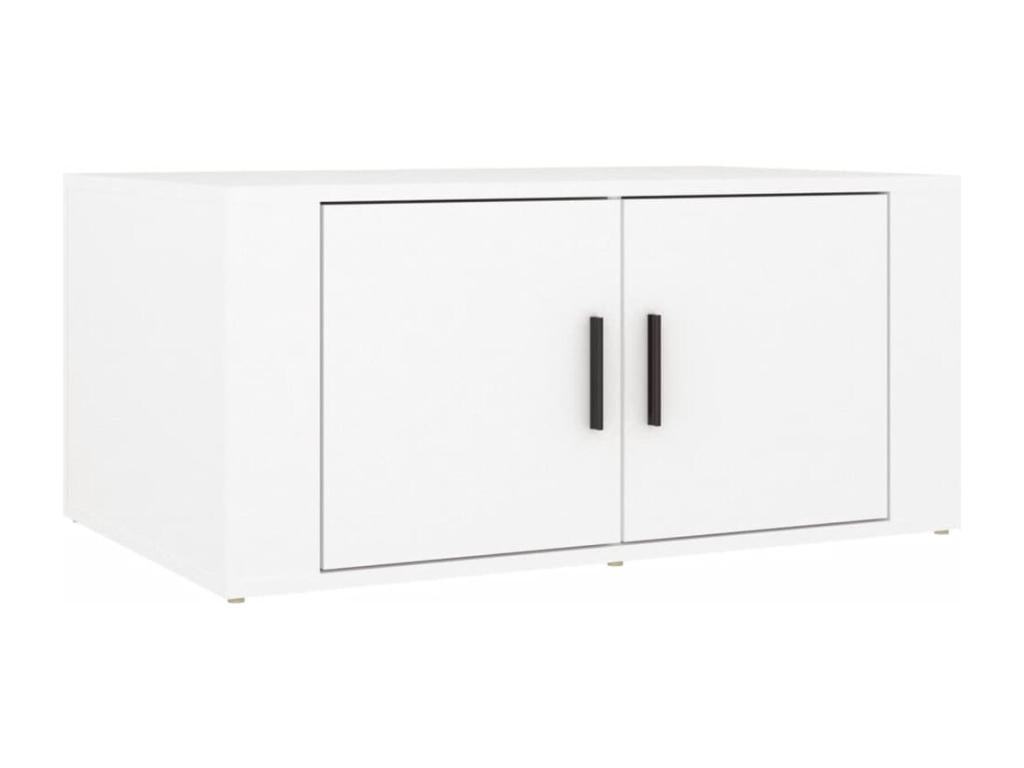 Table basse en bois composite, 80 x 50 x 36 cm, blanche