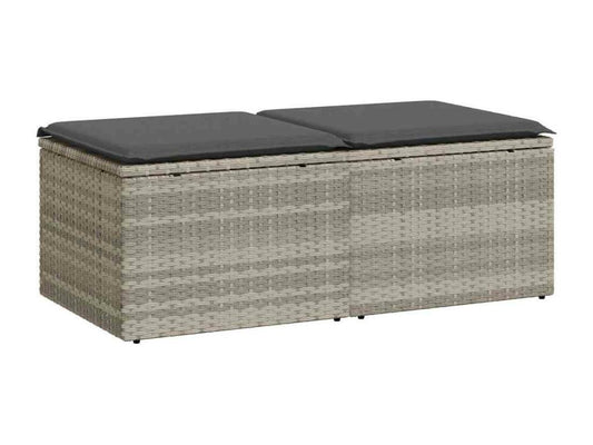 Ensemble de mobilier de jardin 2 pièces avec coussins, gris