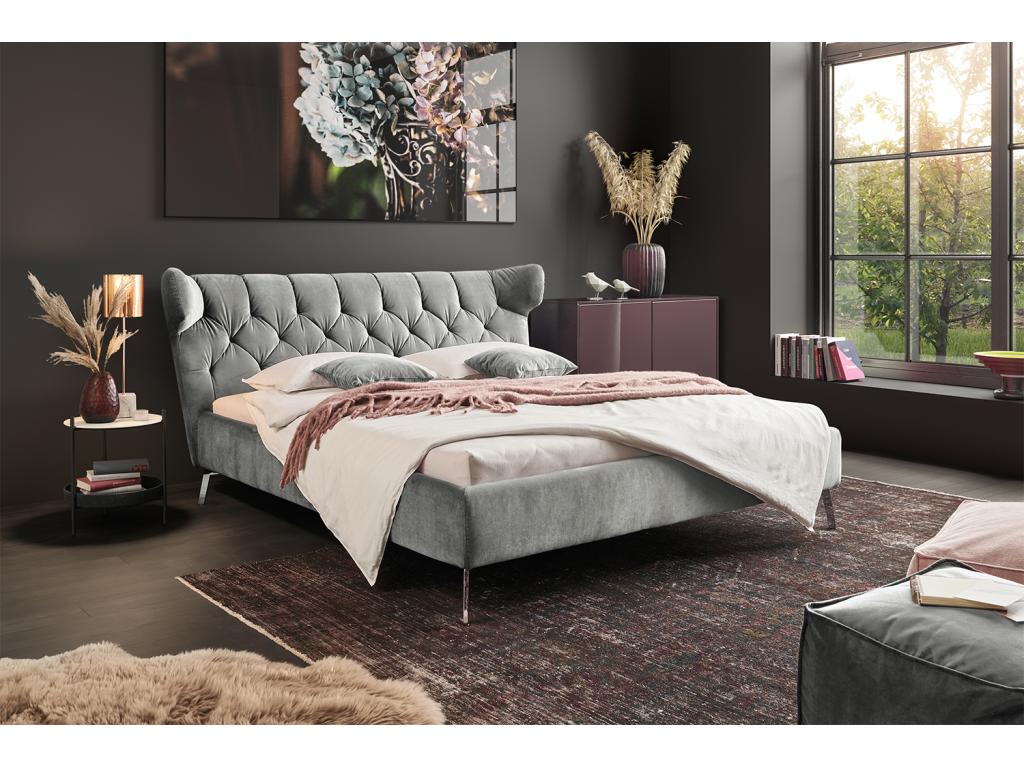 Cadre de lit en velours