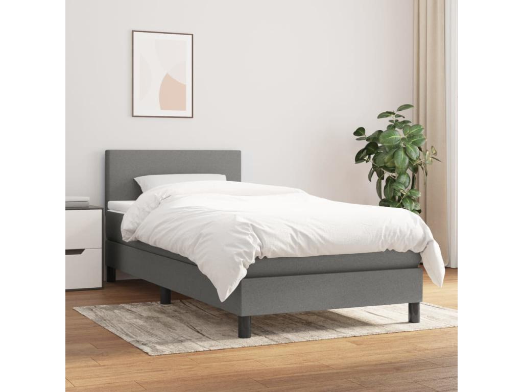 Matelas en tissu, 90 x 200 cm, gris
