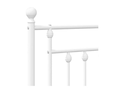 Cadre de lit en métal, blanc