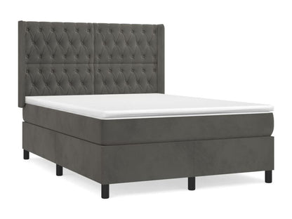 Matelas en velours, 140 x 190 cm, gris