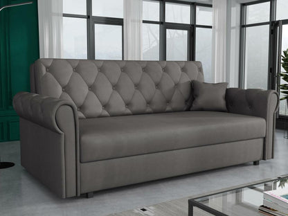 Canapé-lit convertible avec rangement, 85 x 188 x 98 cm, gris