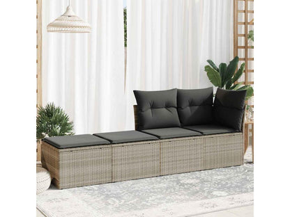 Ensemble de mobilier de jardin 2 pièces avec coussins, gris
