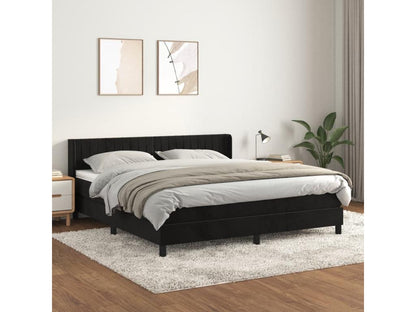 Matelas en velours, 160 x 200 cm, noir