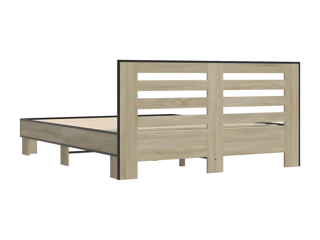 Matelas en bois de chêne, 160 x 200 cm, marron