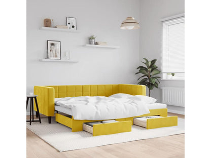 Cadre de lit en velours, 90 x 200 cm