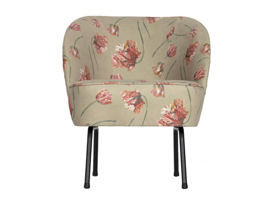 Fauteuil d'appoint en velours beige