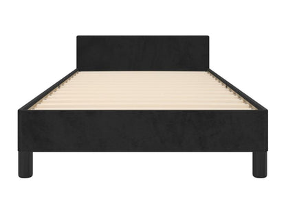 Cadre de lit en velours, 90 x 190 cm, noir