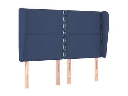 Cadre de lit en tissu, 147 x 23 x 118 cm, bleu