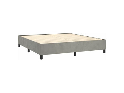 Matelas en velours, 180 x 200 cm, gris