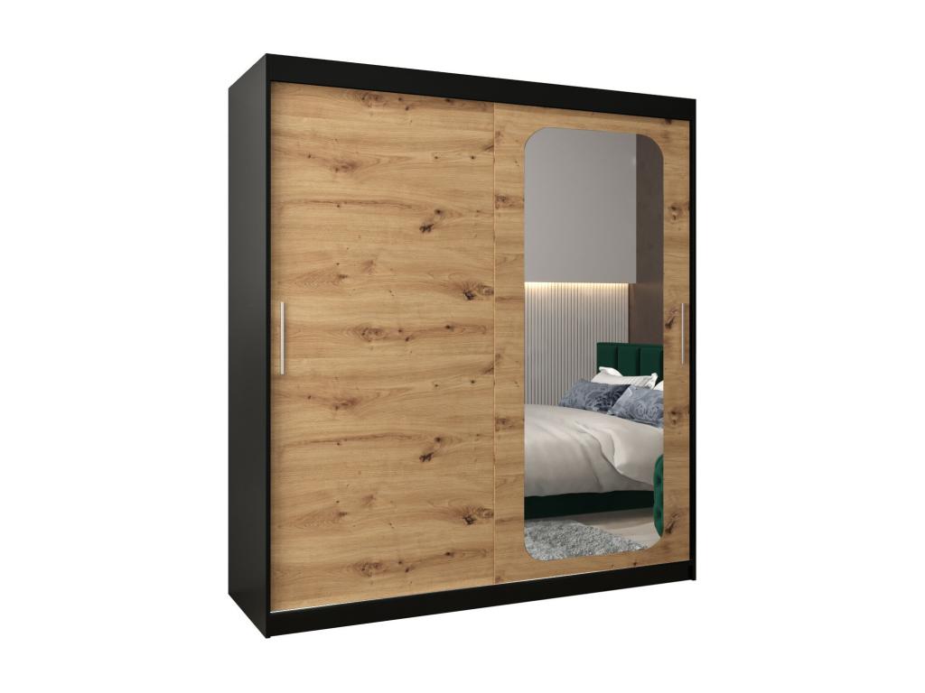 Armoire 2 portes, noire