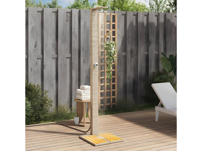 Produit en résine tressée, 50 x 55 x 224 cm, beige