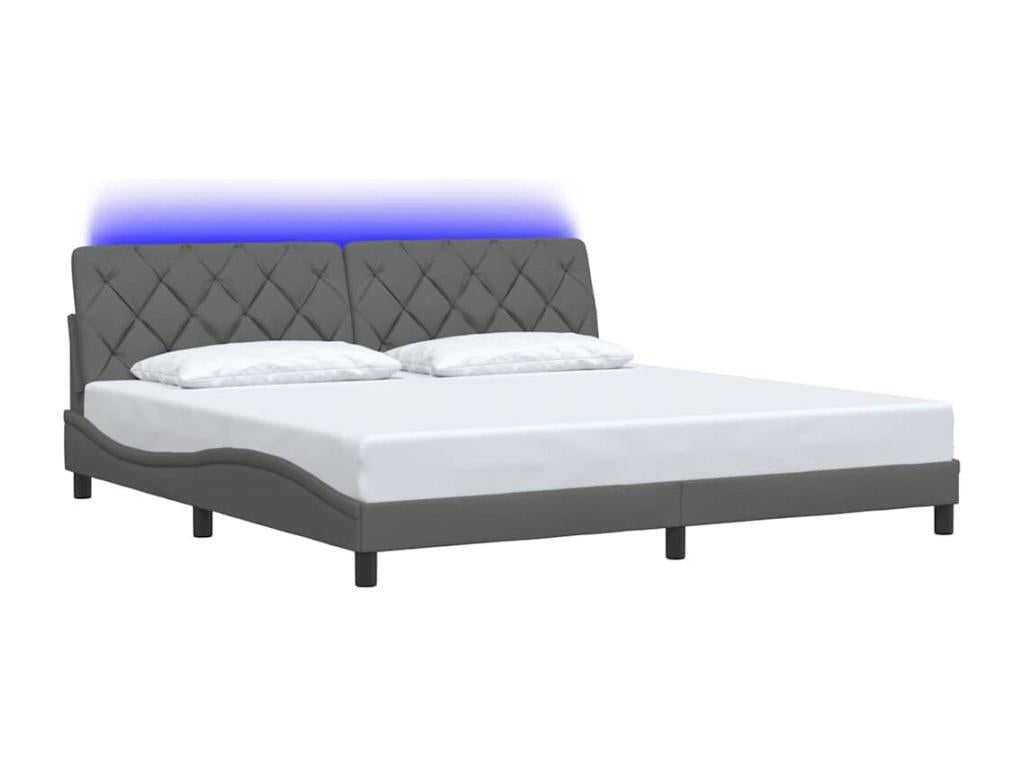 Matelas en tissu, 200 x 200 cm, gris