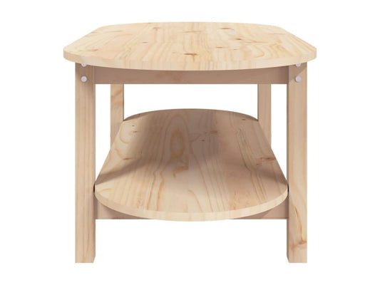 Table basse en bois massif, 110 x 55 x 45 cm, marron