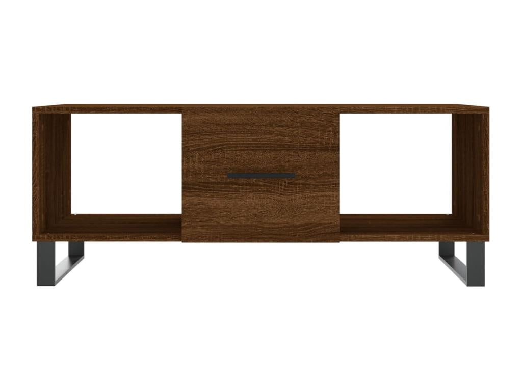 Table basse en bois composite, 102 x 50 x 40 cm, marron