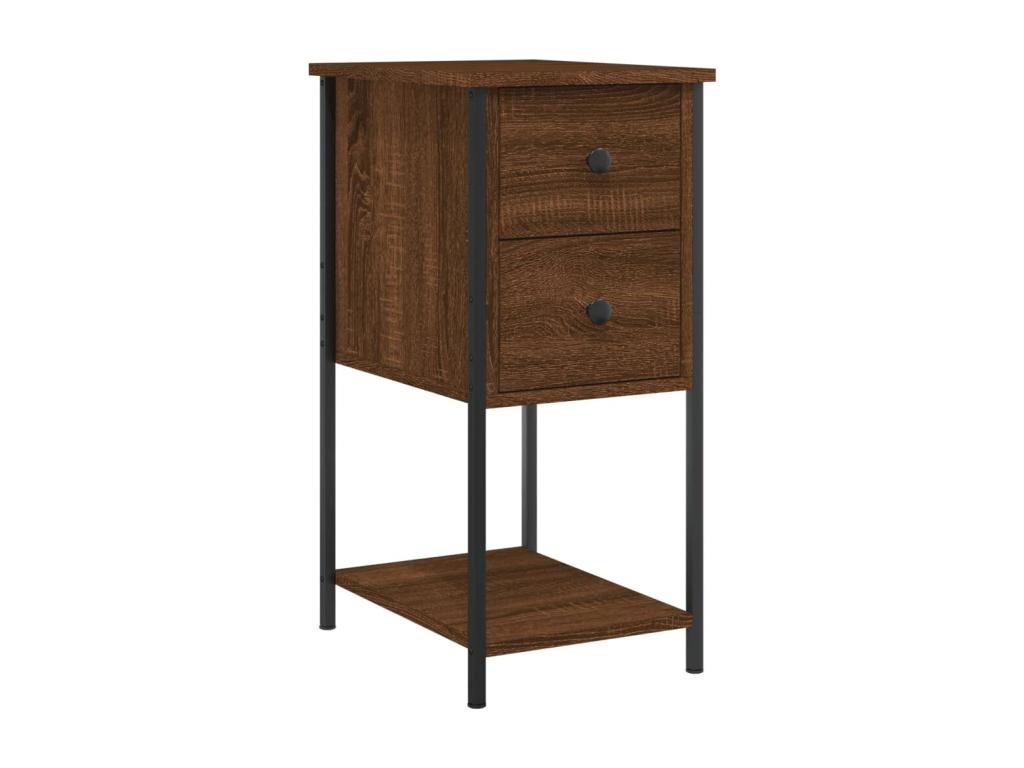 Ensemble de 2 panneaux de bois d'ingénierie, 32 x 42 x 70 cm, marron