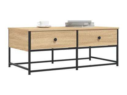 Table basse en bois d'ingénierie, 100 x 51 x 40 cm, naturel clair