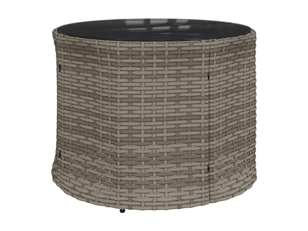 Canapé en résine tressée grise