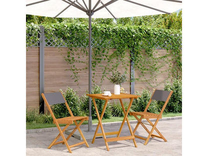 Ensemble de 3 pièces en bois massif, gris