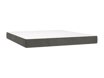 Matelas en velours, 160 x 200 cm, gris
