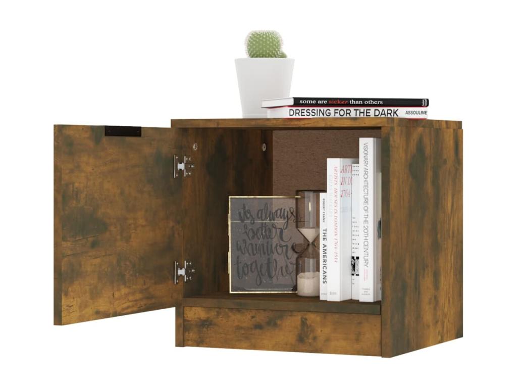 Ensemble de 2 pièces en chêne massif, 40 x 39 x 40 cm, marron